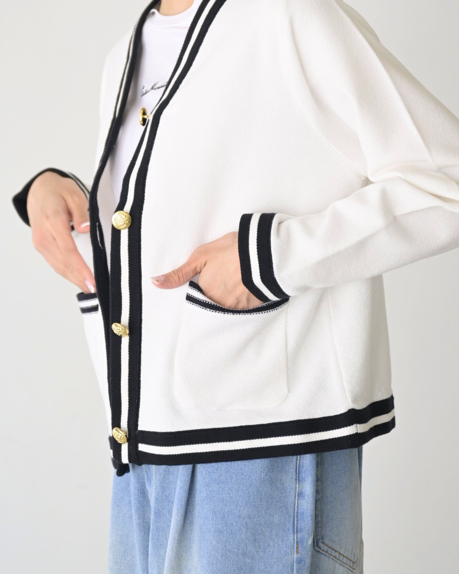 カノコ編みカーディガン